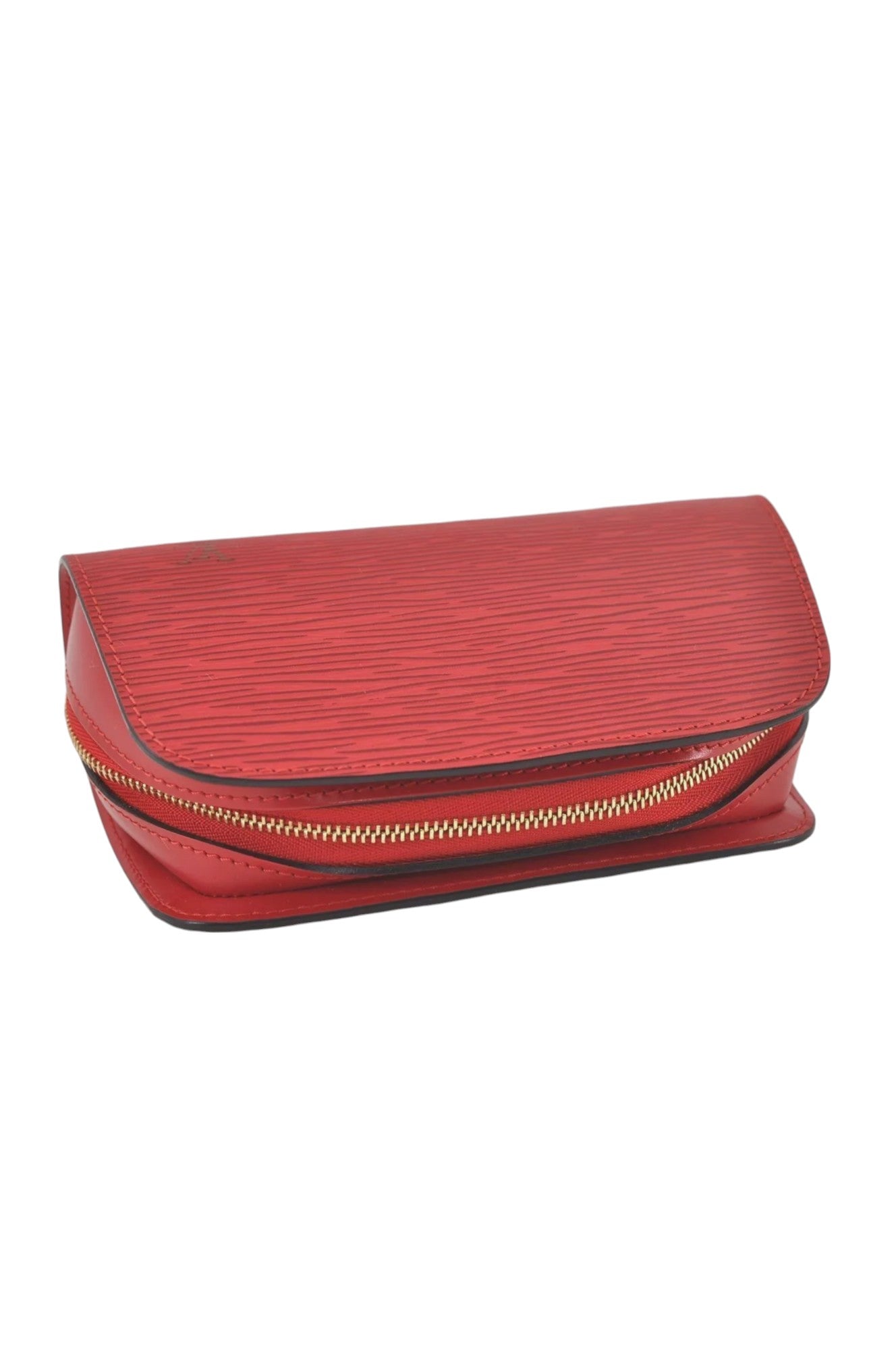 Louis Vuitton Epi Pochette Cosmetic Pouch Purse Red M41114 LV 8089K