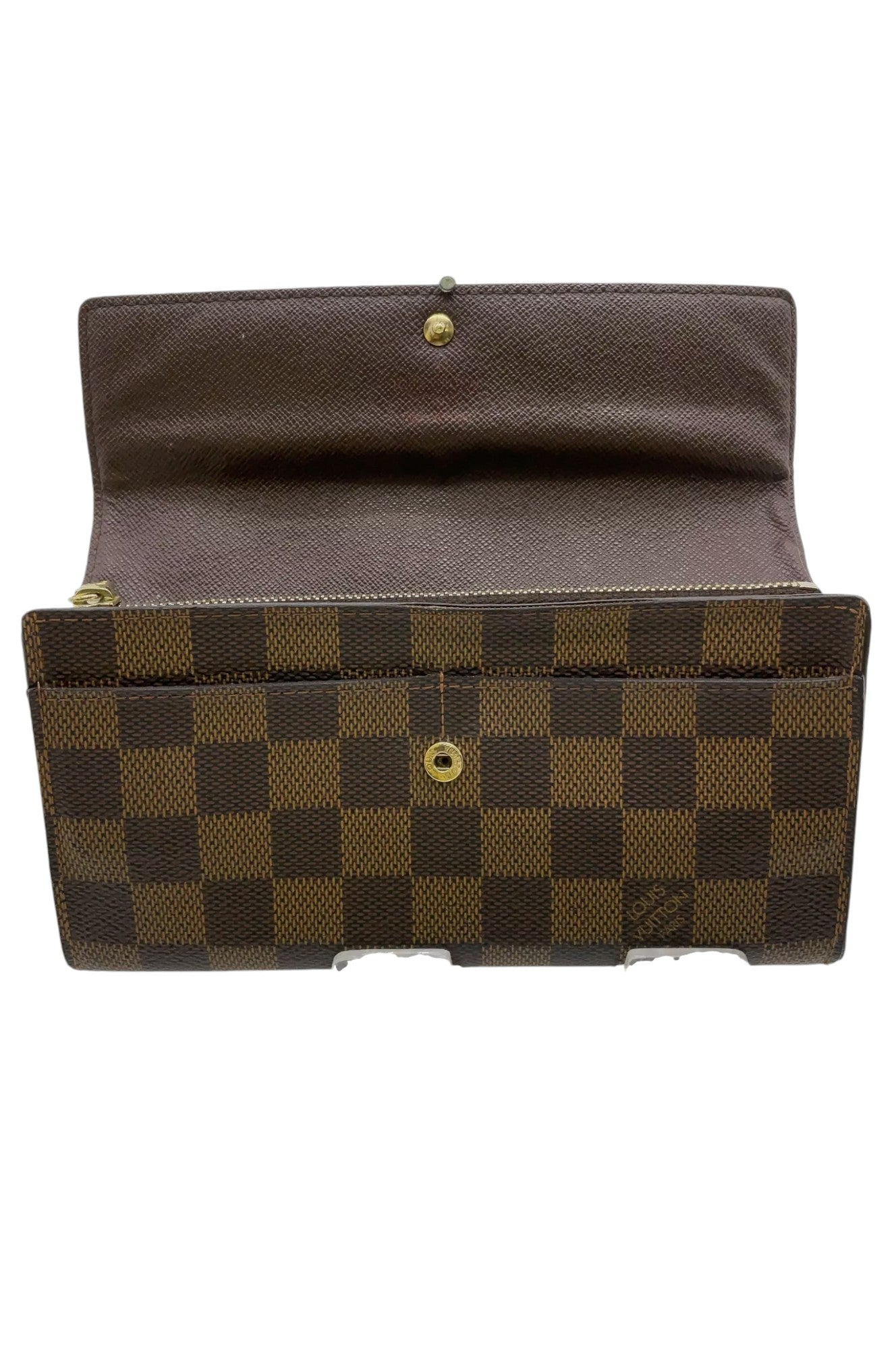 Louis vuitton Damier Ebene Pochette Porte Monnaie Carte Credit M61725 W/ Box SK090150