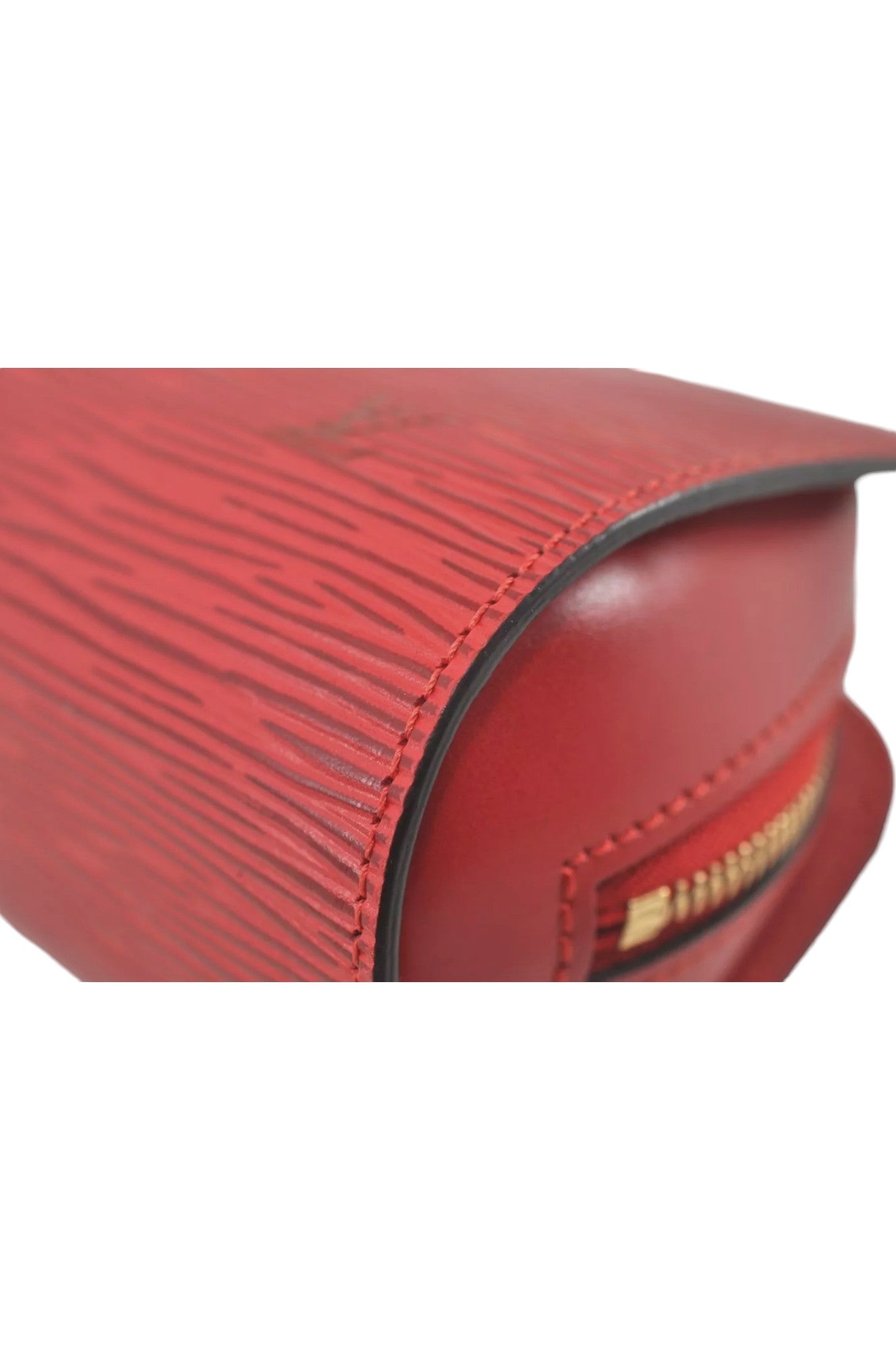 Louis Vuitton Epi Pochette Cosmetic Pouch Purse Red M41114 LV 8089K