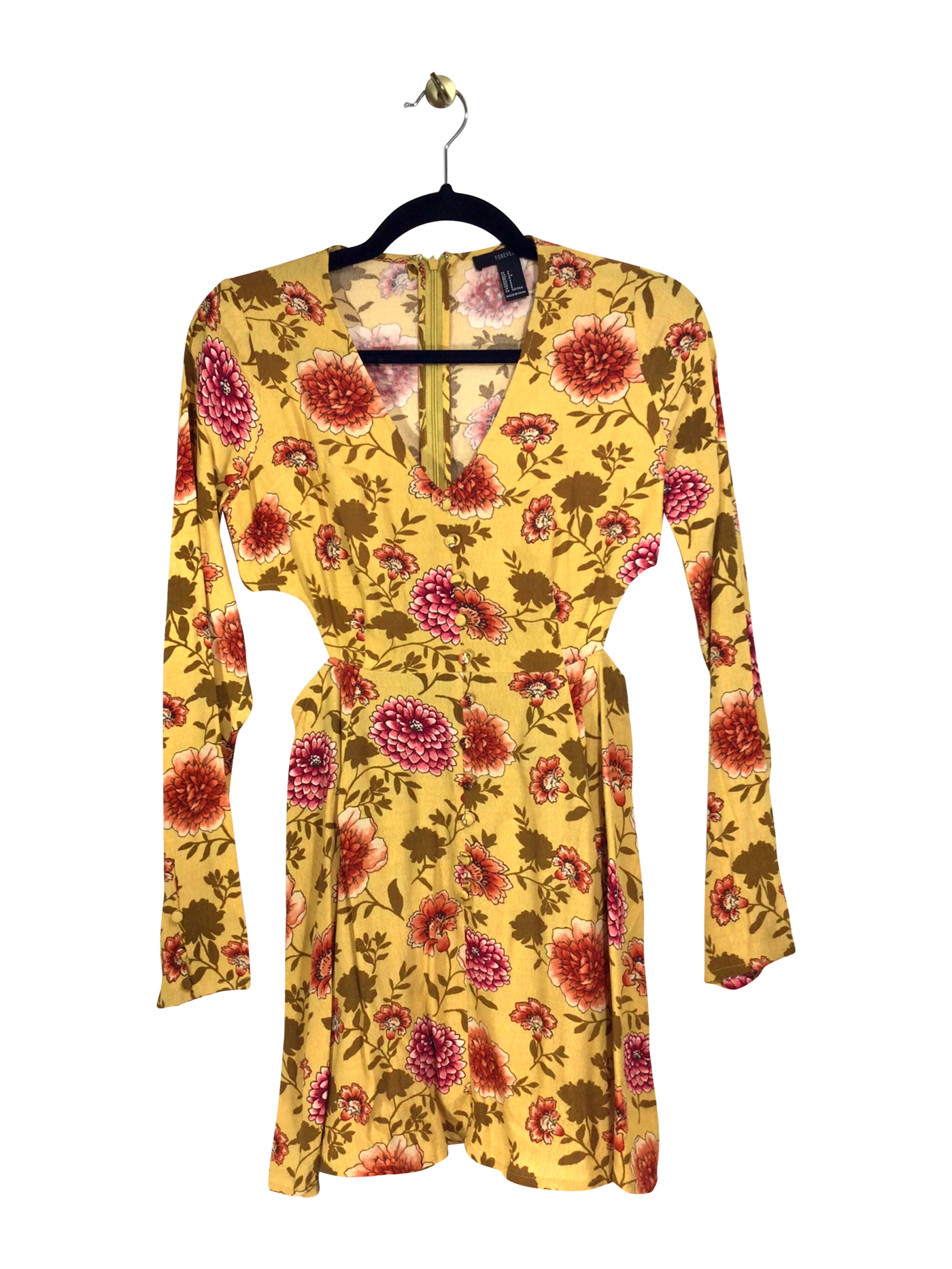 FOREVER 21 Regular fit Wrap Dress in Yellow - Size S | 13.99 $ KOOP