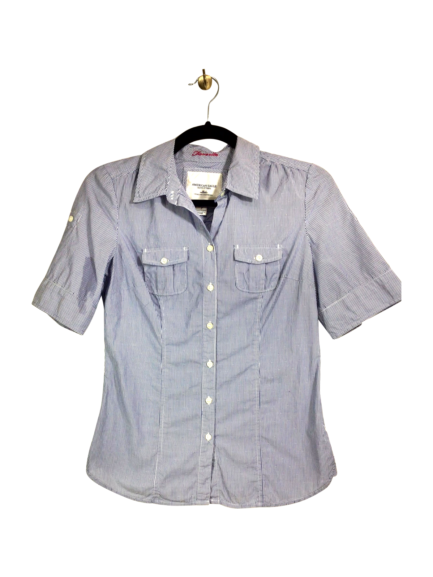 AMERICAN EAGLE Button-down Top Regular fit in Blue - Size 2 | 7.99 $ KOOP