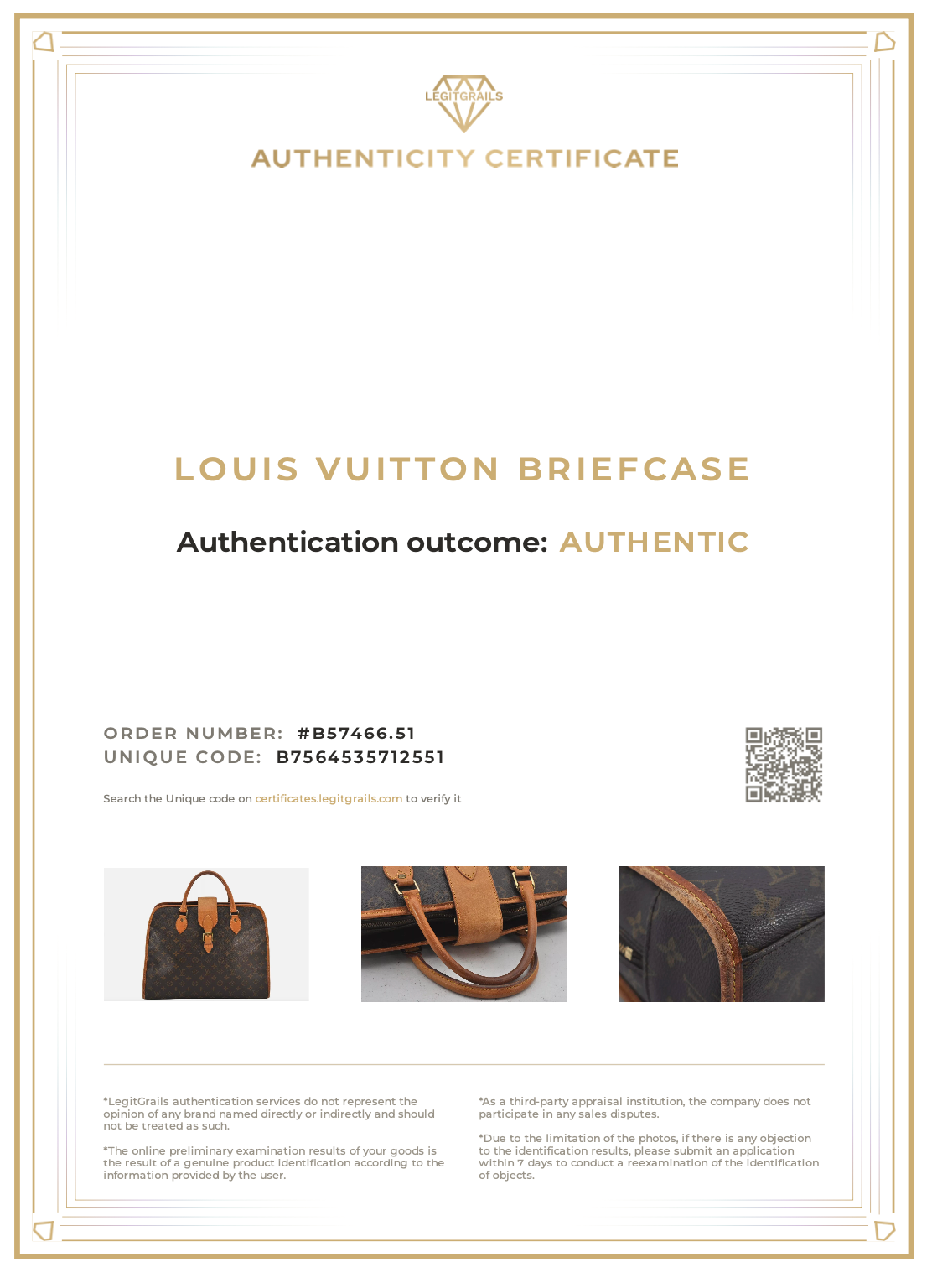 Louis Vuitton Monogram Rivoli Business Hand Bag M53380 LV 8706K