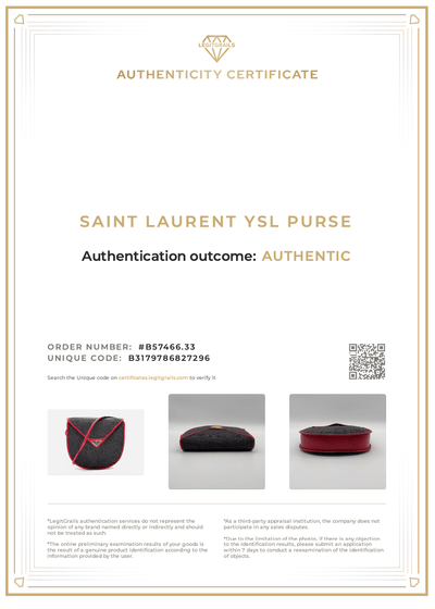 Saint Laurent Pochette Gray /Red Shoulder Bag NS080768