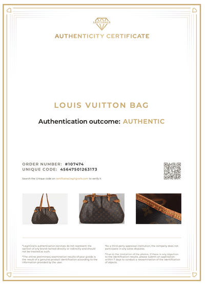 Louis Vuitton Monogram Batignolles Horizontal Tote Bag M51154 LV 7729K