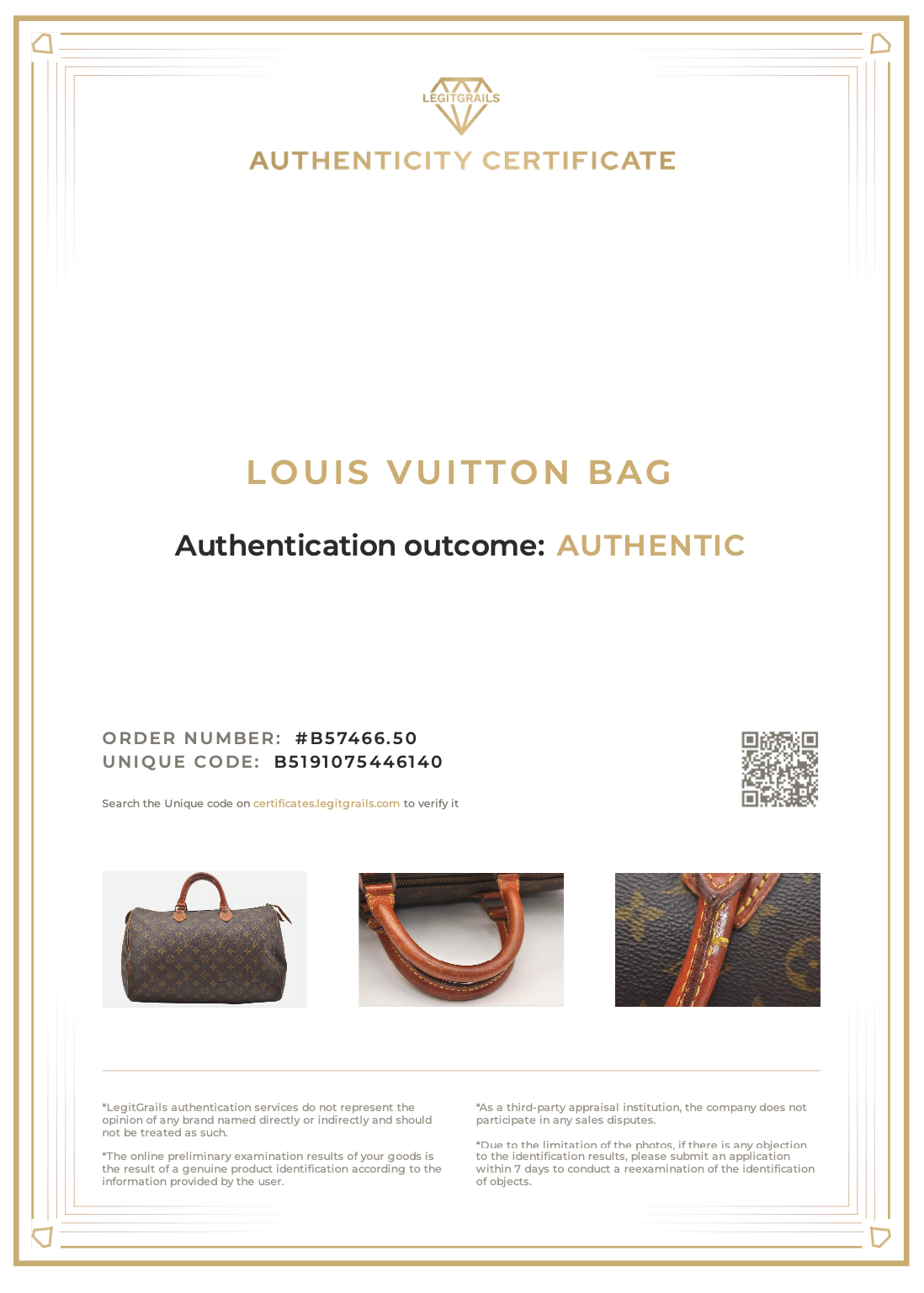 Louis Vuitton Monogram Speedy 35 Hand Boston Bag Old Model LV 7578K