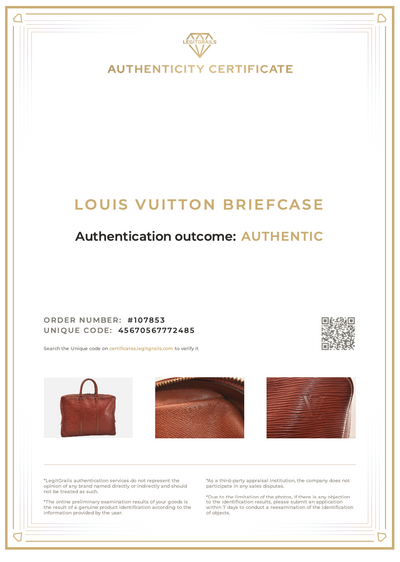 Louis Vuitton Epi Porte Documents Voyage Briefcase M54473 Brown 6978K