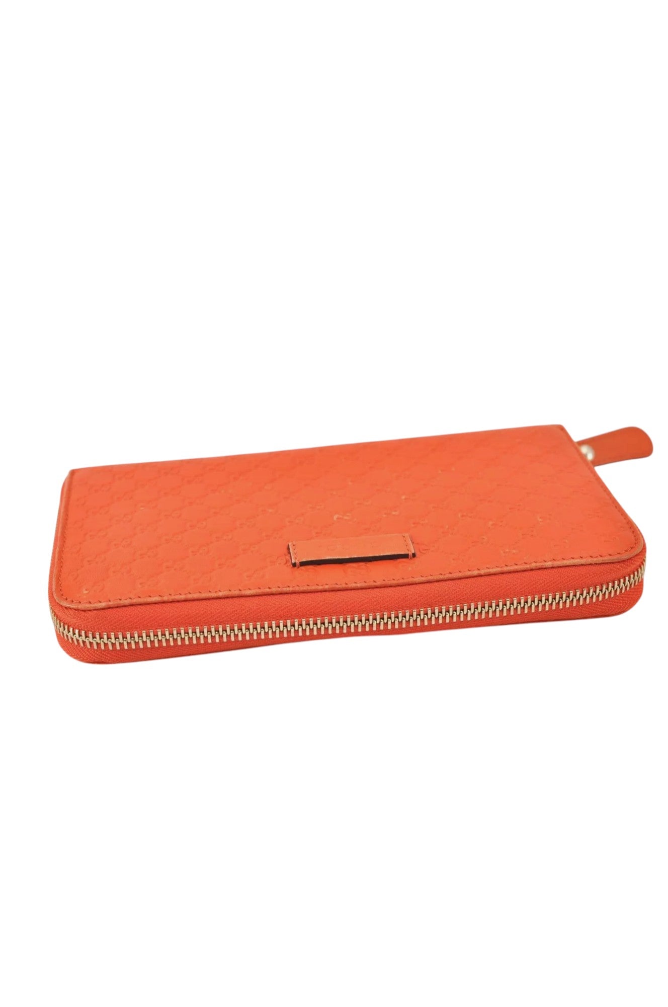 Authentic GUCCI Micro Guccissima Leather Long Wallet Purse 449391 Orange 6273L