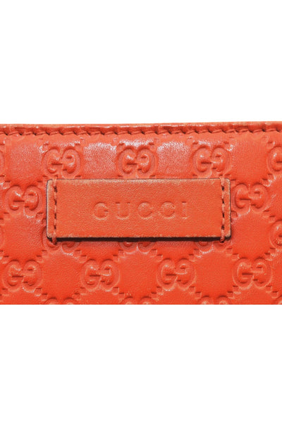 Authentic GUCCI Micro Guccissima Leather Long Wallet Purse 449391 Orange 6273L