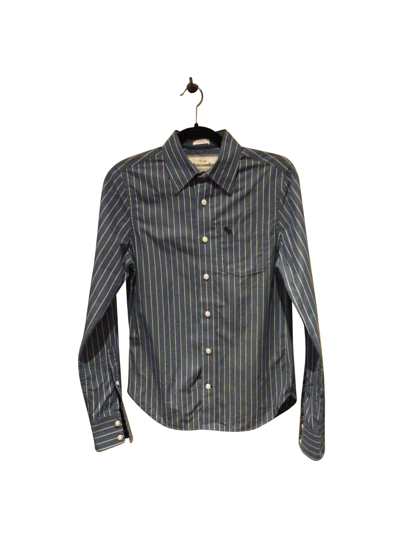ABERCROMBIE & FITCH Regular fit Button-down Top in Blue  -  L  14.50 Koop