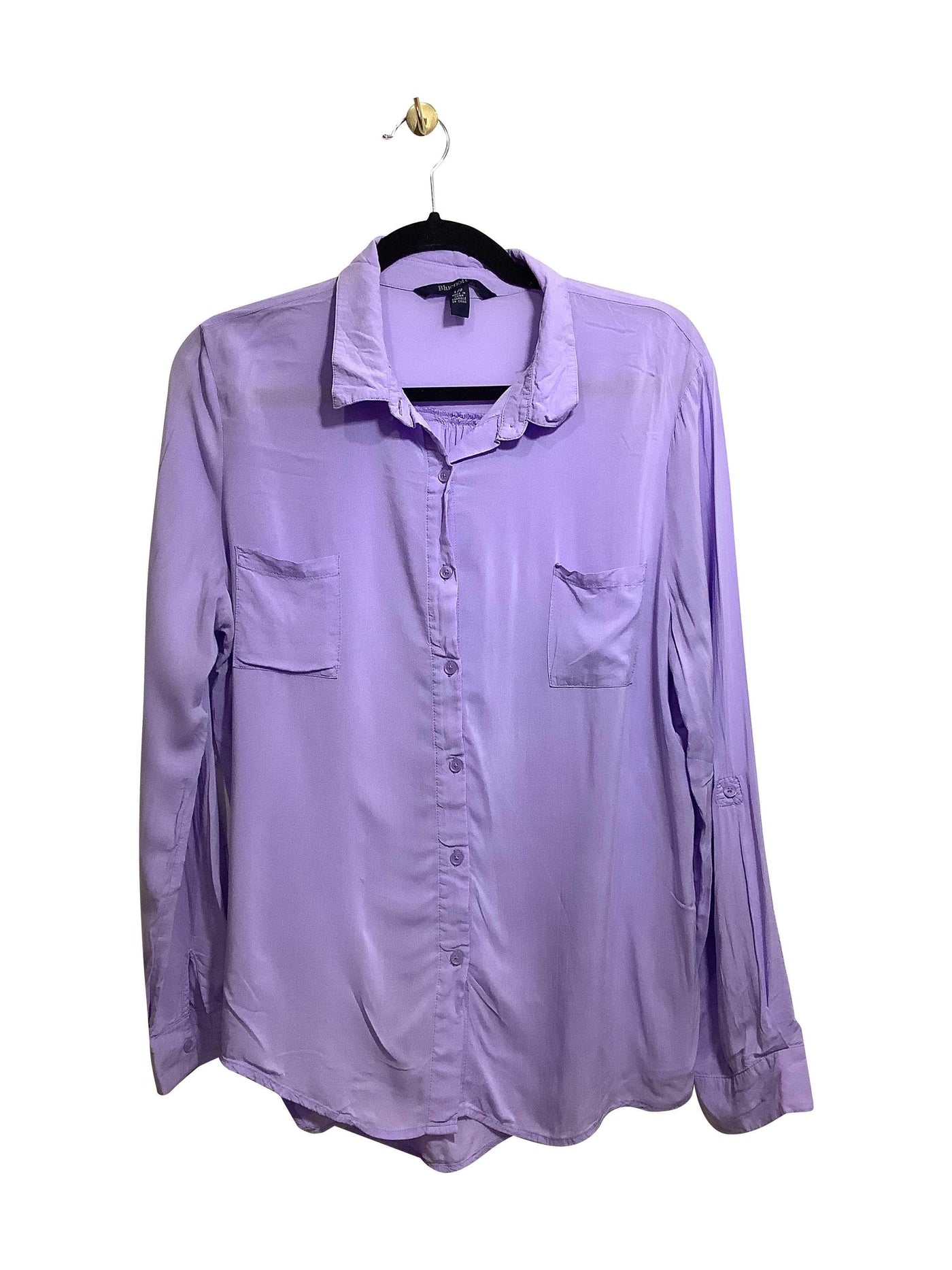 BLUENOTES Regular fit Button-down Top in Purple - L   Koop