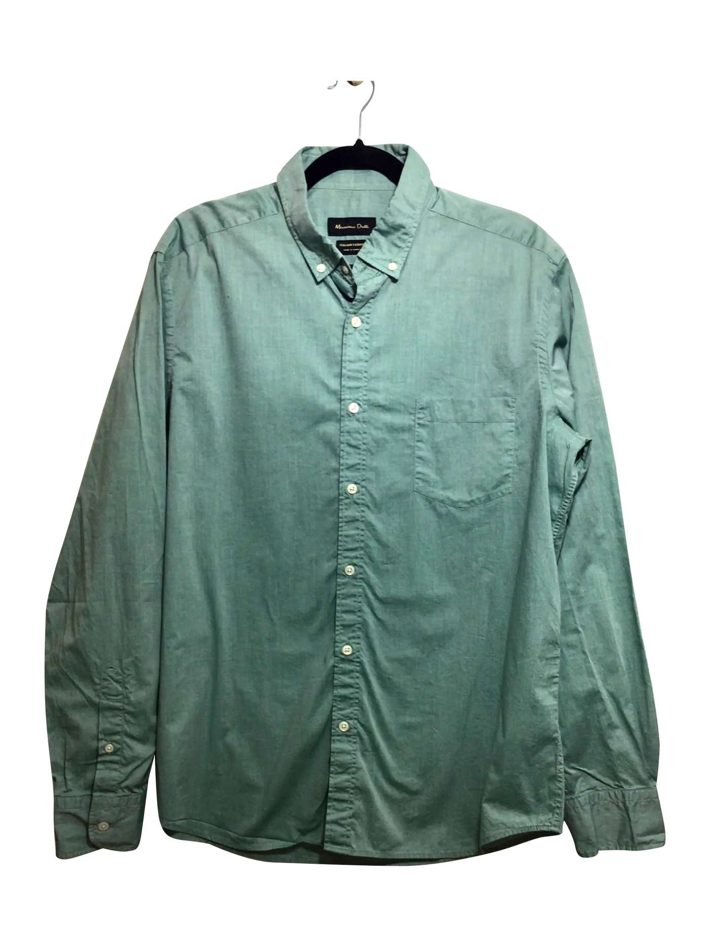 MASSIMO DUTTI Regular fit Button-down Top in Green  -  S   Koop