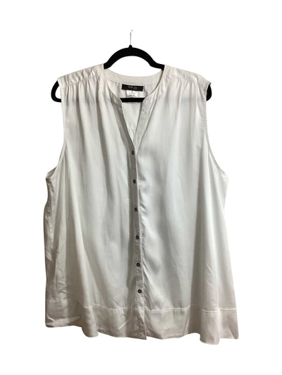STYLE & CO. Regular fit Button-down Top in White - 3X   Koop